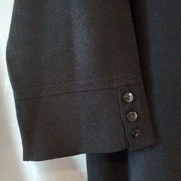 Talbots Button Down V Neck Rayon Nylon 3/4 Sleeve Petite Size Sweater - Picture 3 of 5